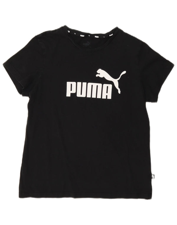Puma Camiseta Feminina Graphic Top UK 14 Médio Preto
