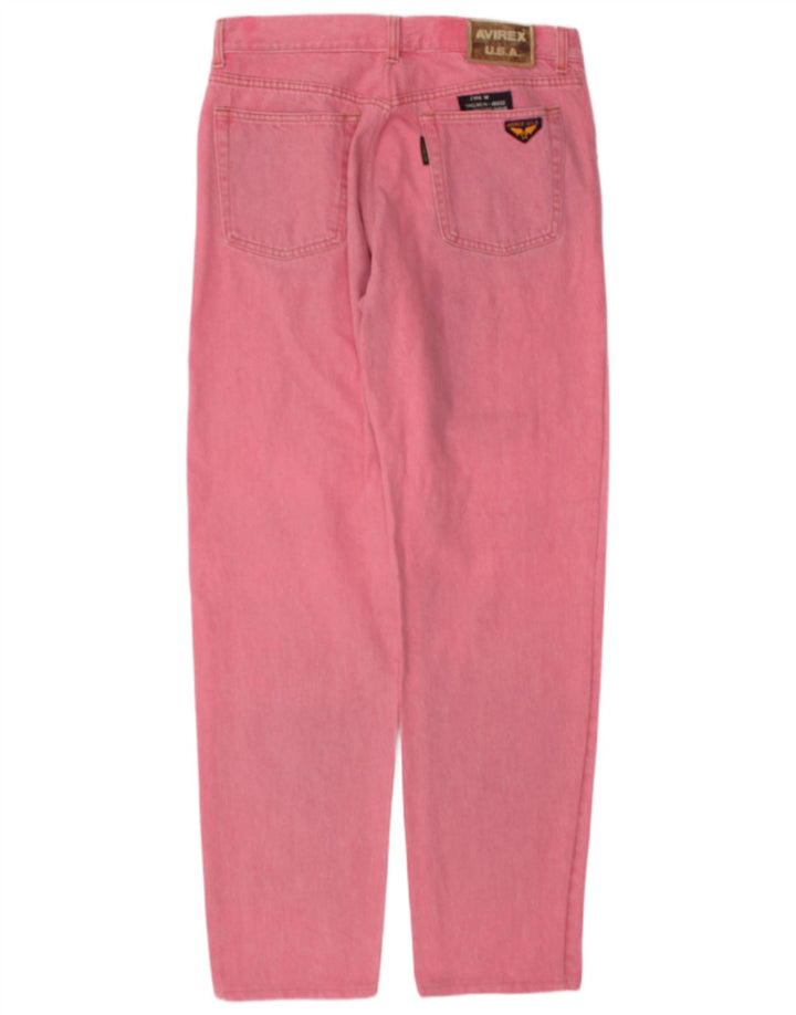 Calça Jeans Cônica Masculina Avirex W32 L33 Rosa