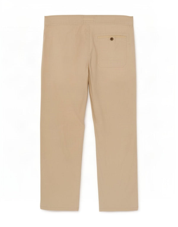Calça Chino masculina Marks & Spencer Blue Harbor solta W30 L31 bege
