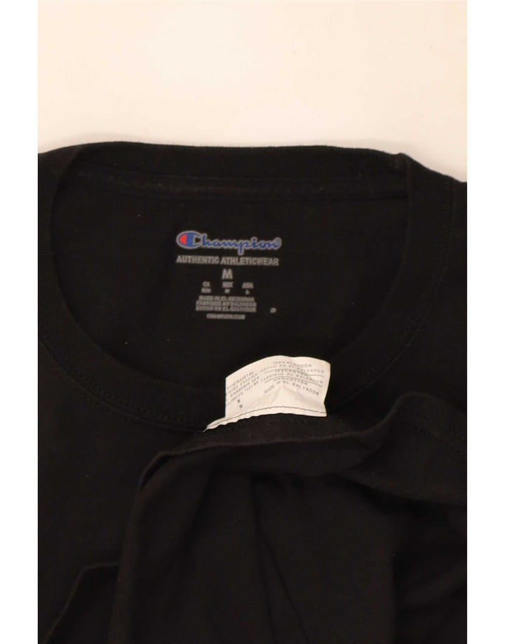 Camiseta masculina Champion de algodão preto médio