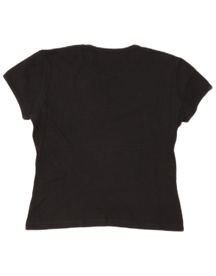 Camiseta feminina Lacoste tamanho superior 42 grande preto