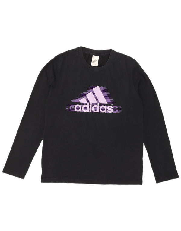 Adidas Mens Graphic Top Manga Longa Médio Azul Marinho