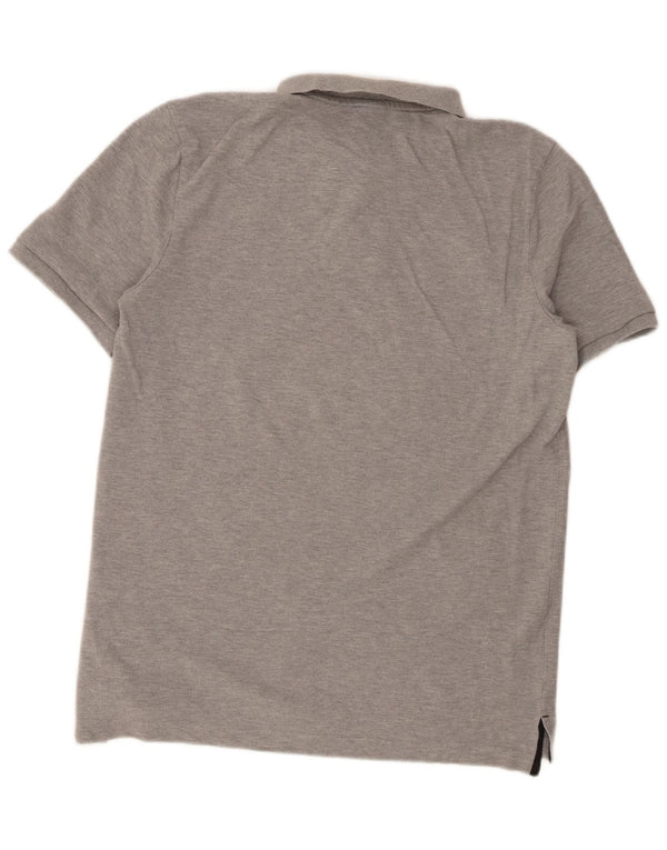 Camisa polo masculina Nike algodão cinza médio
