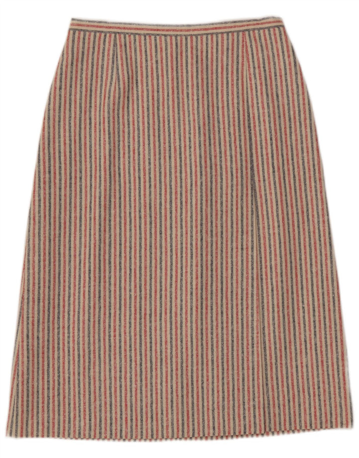 Saia Midi Feminina Vintage W27 Pequena Listrada Multicolorida