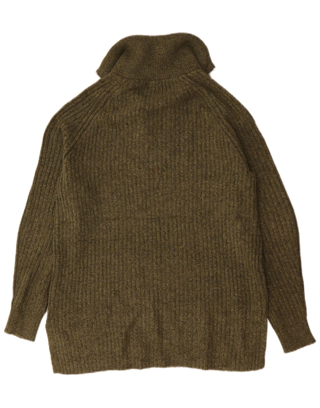 Suéter masculino Marks & Spencer com zíper e gola média acrílico cáqui