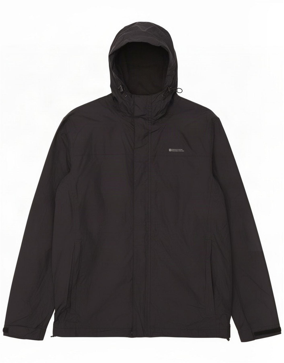 Mountain Warehouse Mens Jaqueta impermeável com capuz UK 38 Nylon preto médio