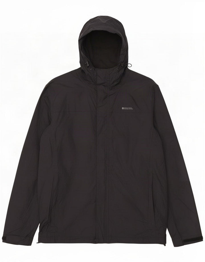 Mountain Warehouse Mens Jaqueta impermeável com capuz UK 38 Nylon preto médio