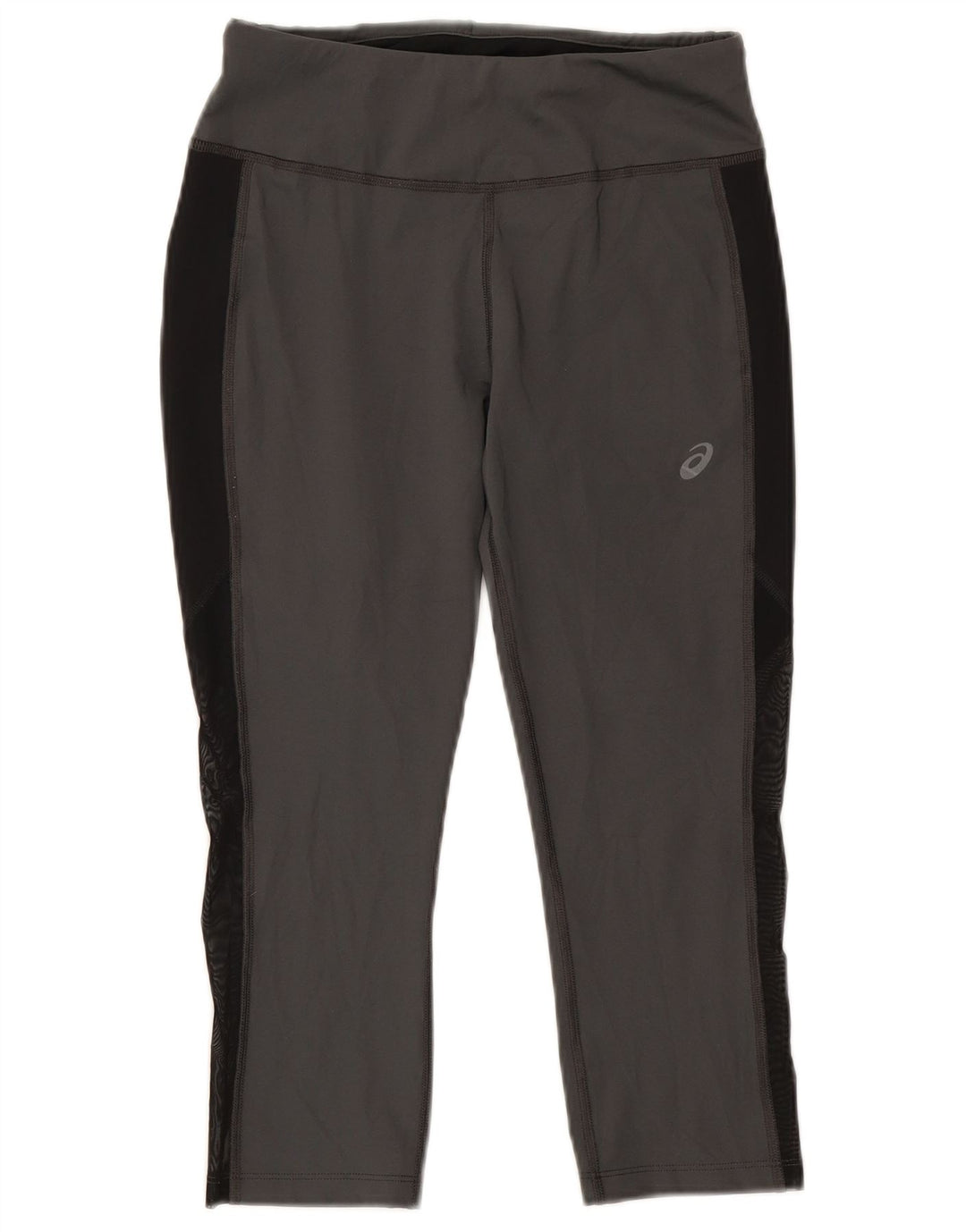 Asics Womens Capri Leggings UK 12 Medium Grey Colourblock