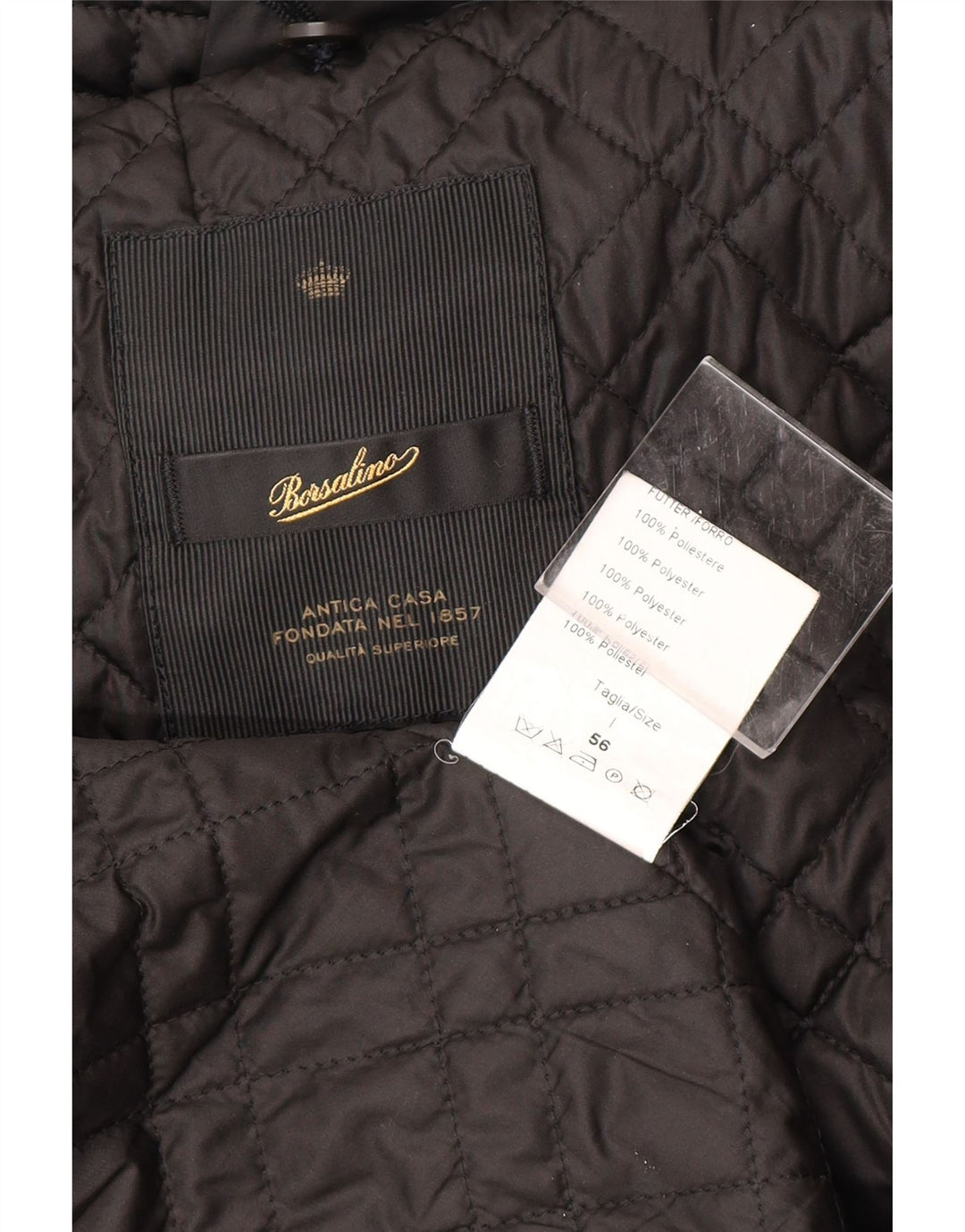 Capa de chuva masculina Borsalino IT 56 3XL azul marinho poliéster clássico