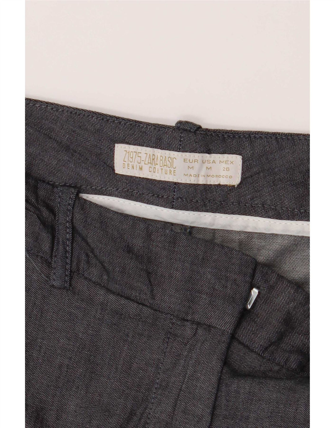 Zara Womens Chino Shorts Médio W28 Algodão Cinza