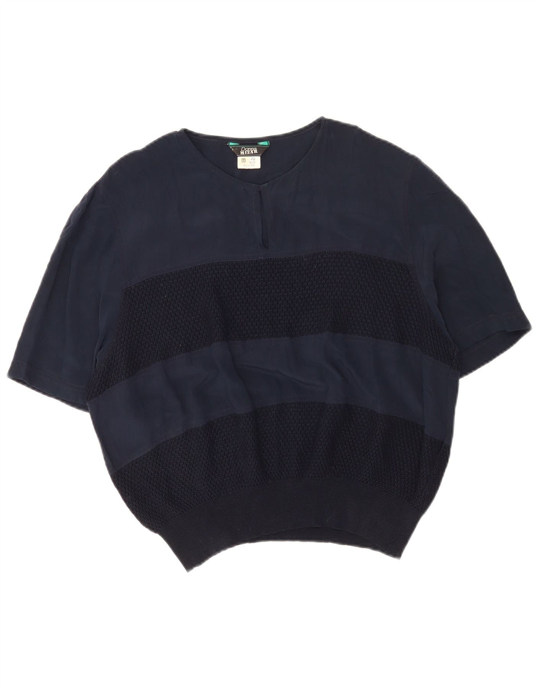 Blusa feminina Donna Mizar Top IT 50 XL azul marinho seda