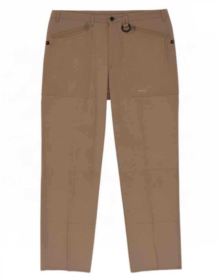 Calça casual reta masculina Rohan W38 L27 poliéster bege