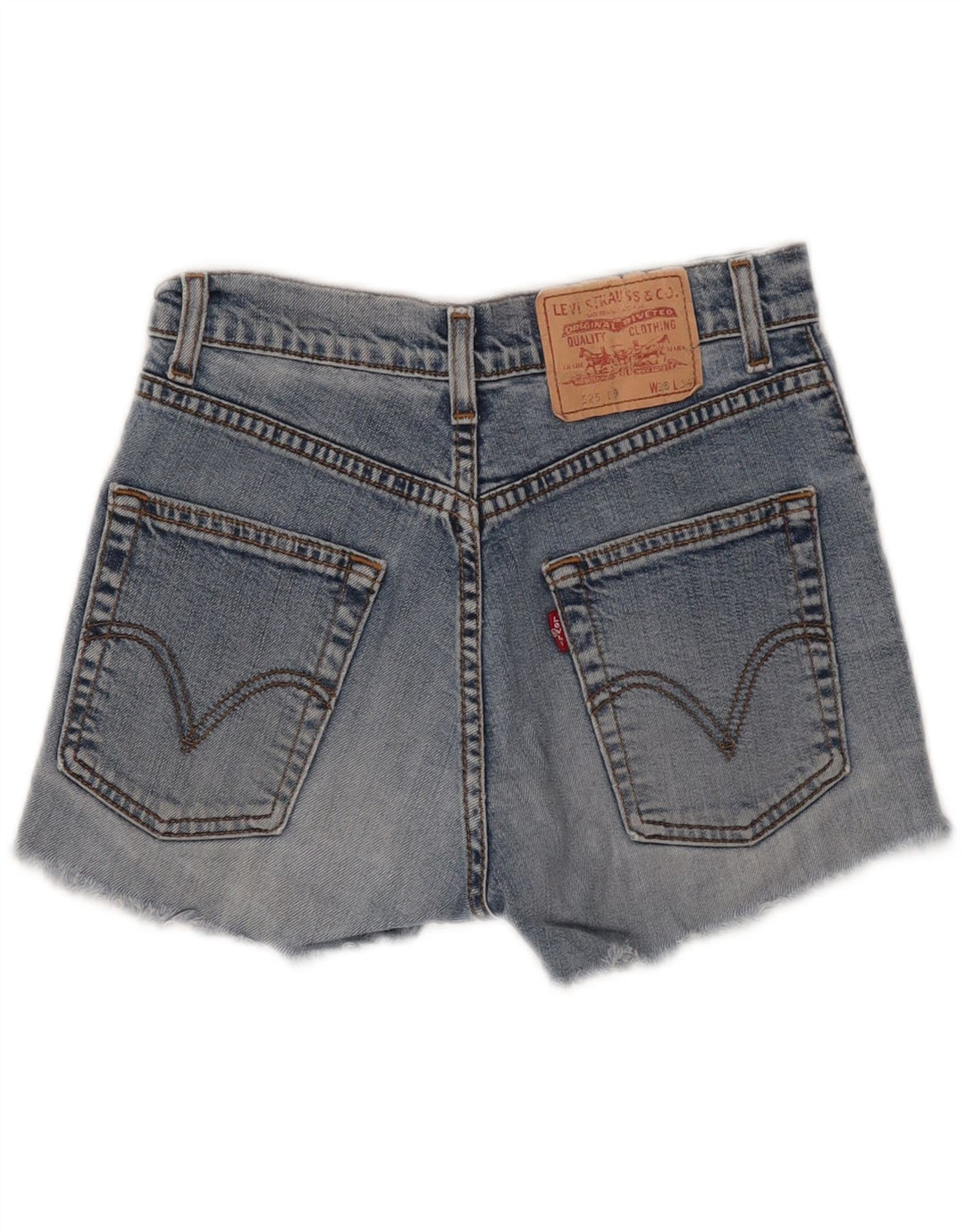 Shorts jeans feminino 525 da LEVI'S W28 azul médio