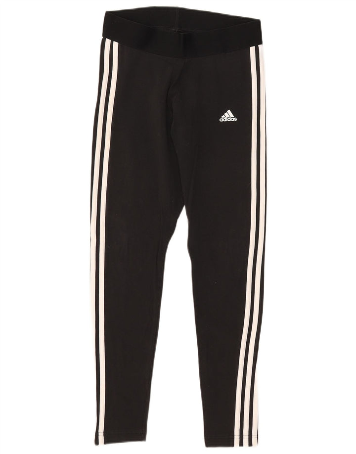 Leggings Adidas Regular Fit Femininas UK 8/10 Pequenas Algodão Preto