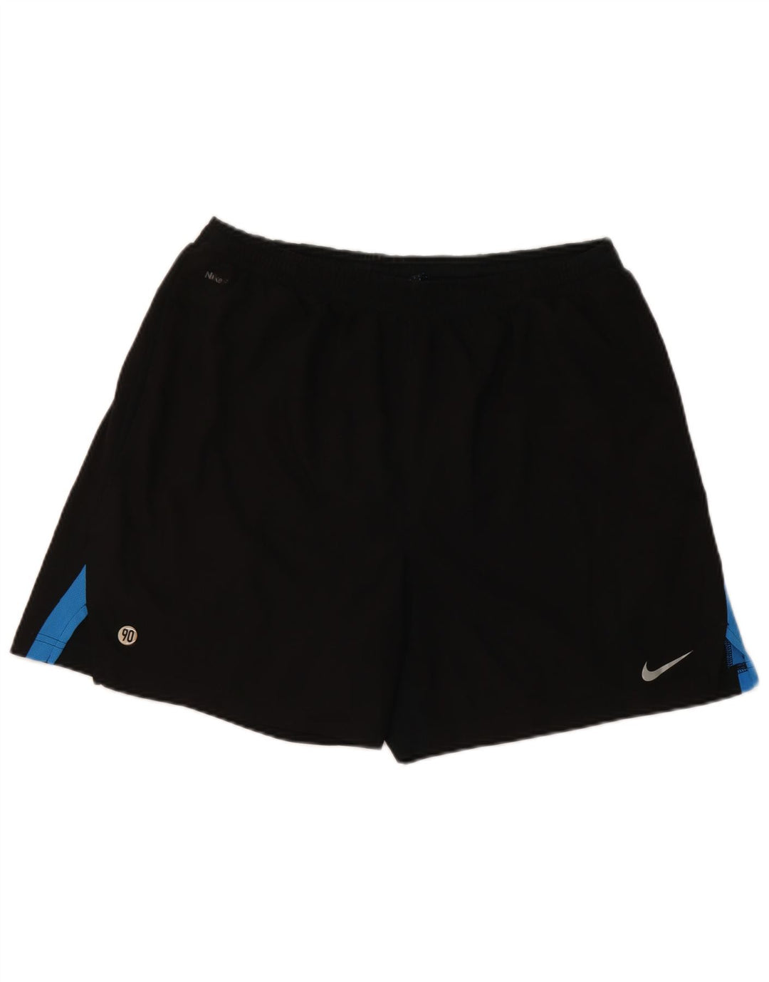 Shorts esportivos masculinos Nike médio preto colorblock poliéster
