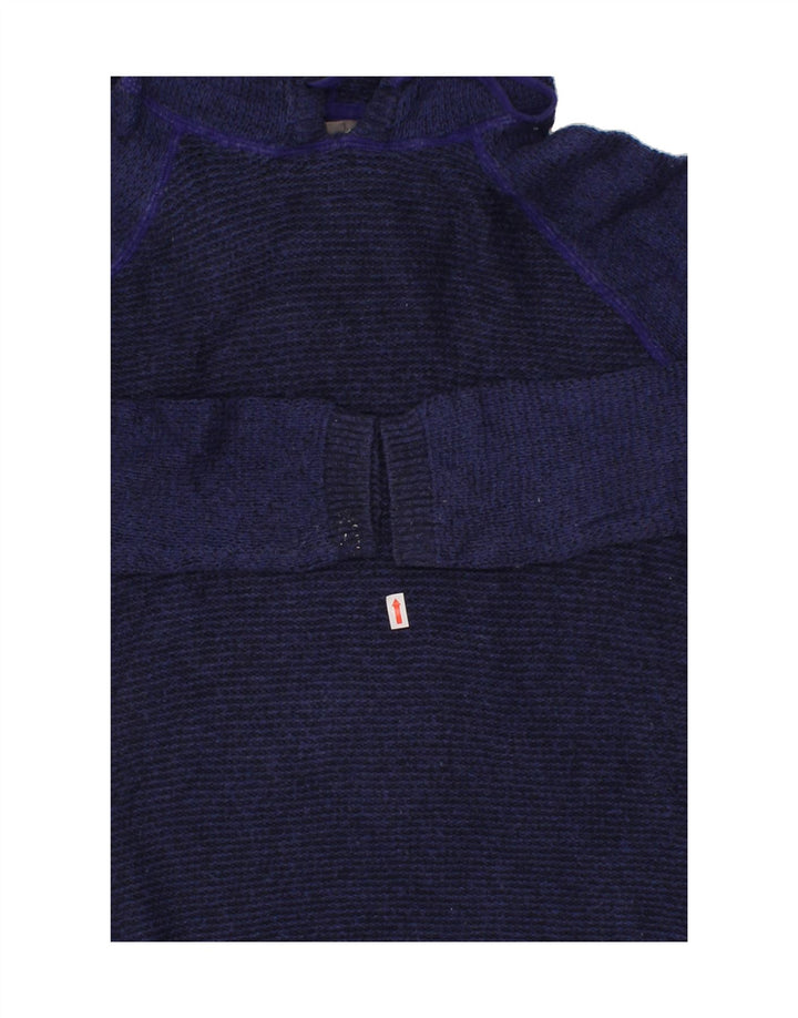 EDDIE BAUER Womens Hooded Jumper Sweater UK 12 Medium Navy Blue Cotton Vintage Eddie Bauer and Second-Hand Eddie Bauer from Messina Hembry 