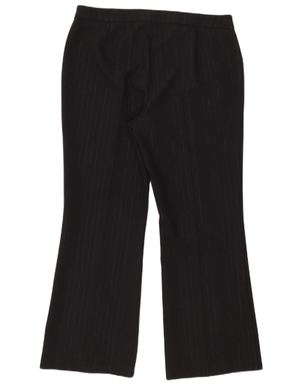 Calça feminina Marks & Spencer UK 18 XL W37 L30 preta listrada