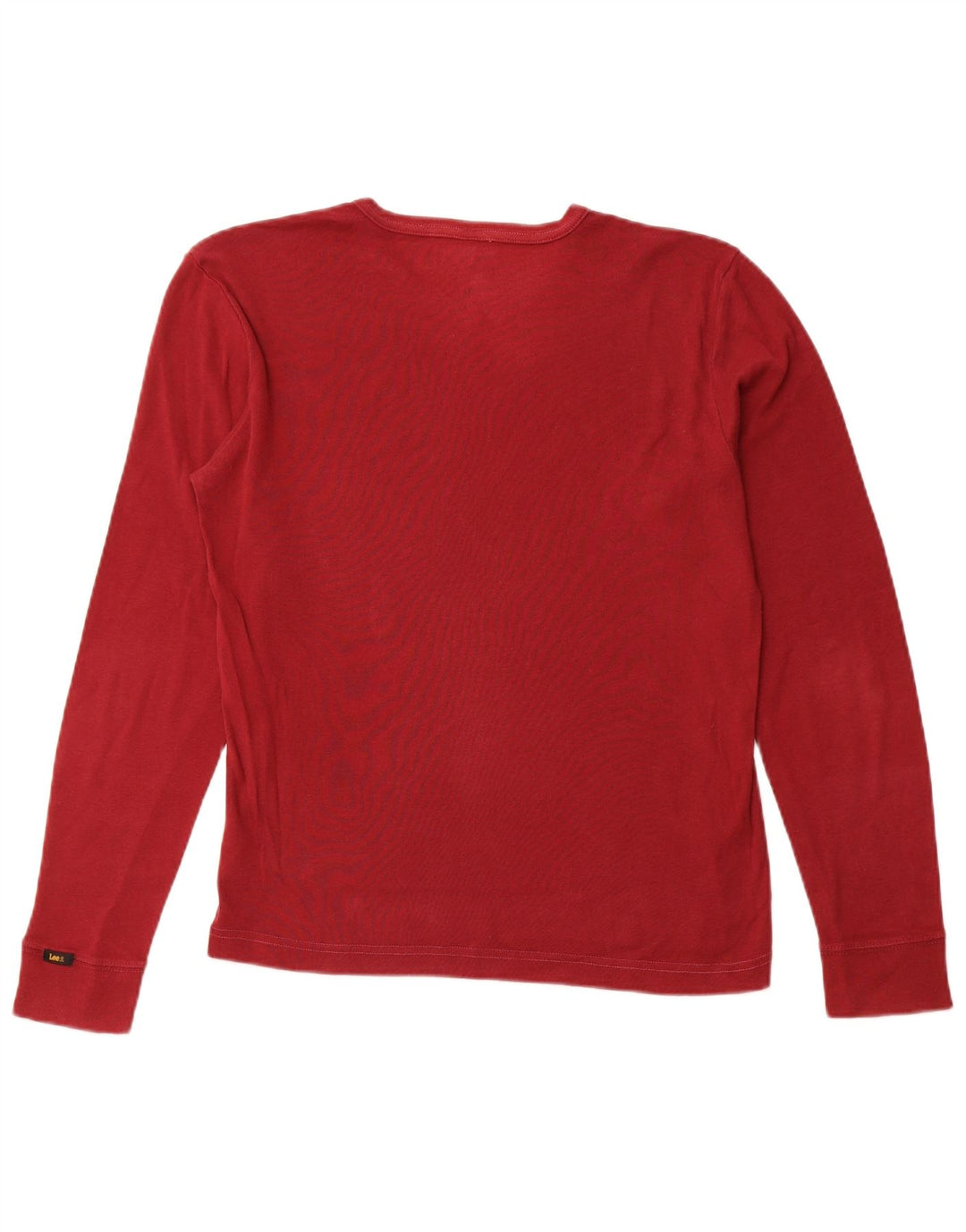 LEE Top feminino de manga comprida UK 16 grande algodão vermelho