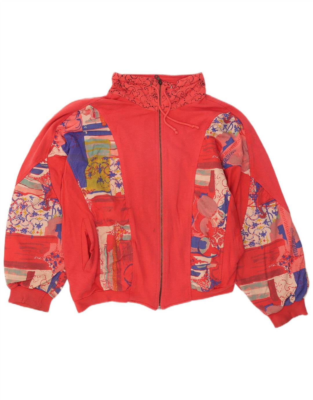 ETIREL Jaqueta feminina oversized de treino IT 42 Medium Red Colourblock