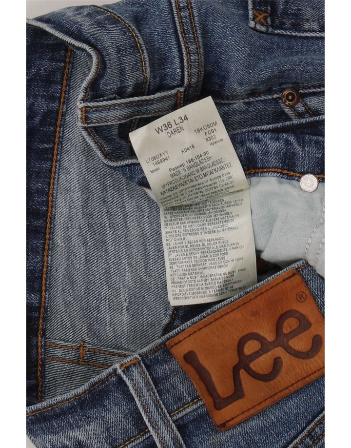 Lee Mens Daren Slim Jeans W36 L34 Azul Algodão