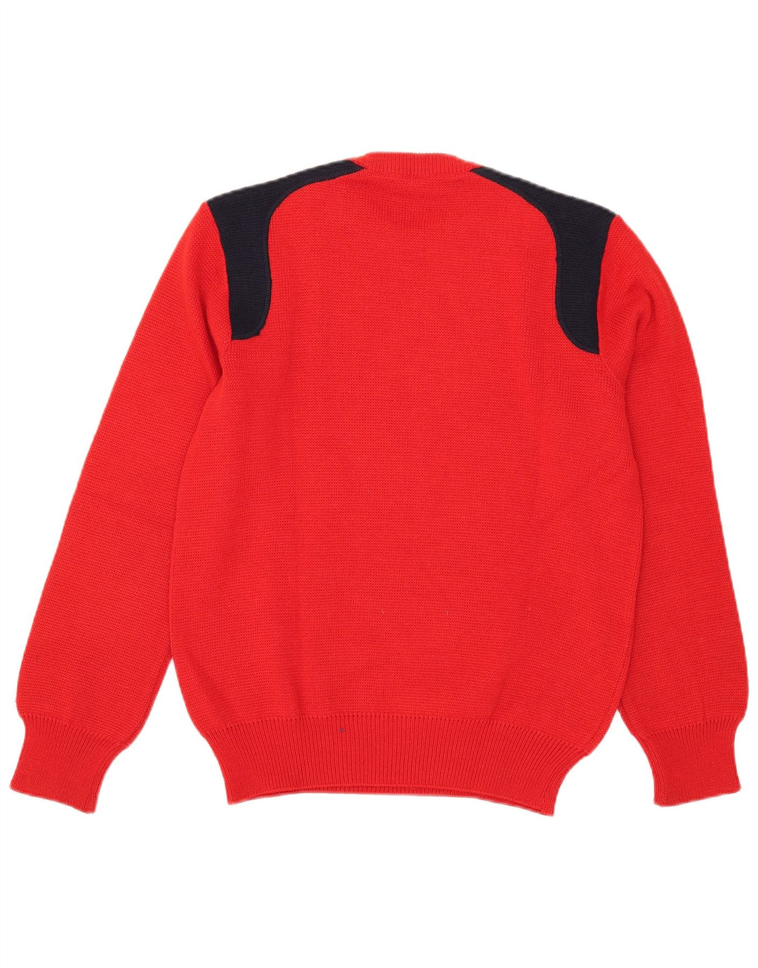 Suéter masculino Life Line com gola redonda e lã colorblock médio vermelho