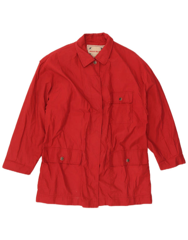 Jaqueta utilitária feminina Penny Black UK 16 grande algodão vermelho