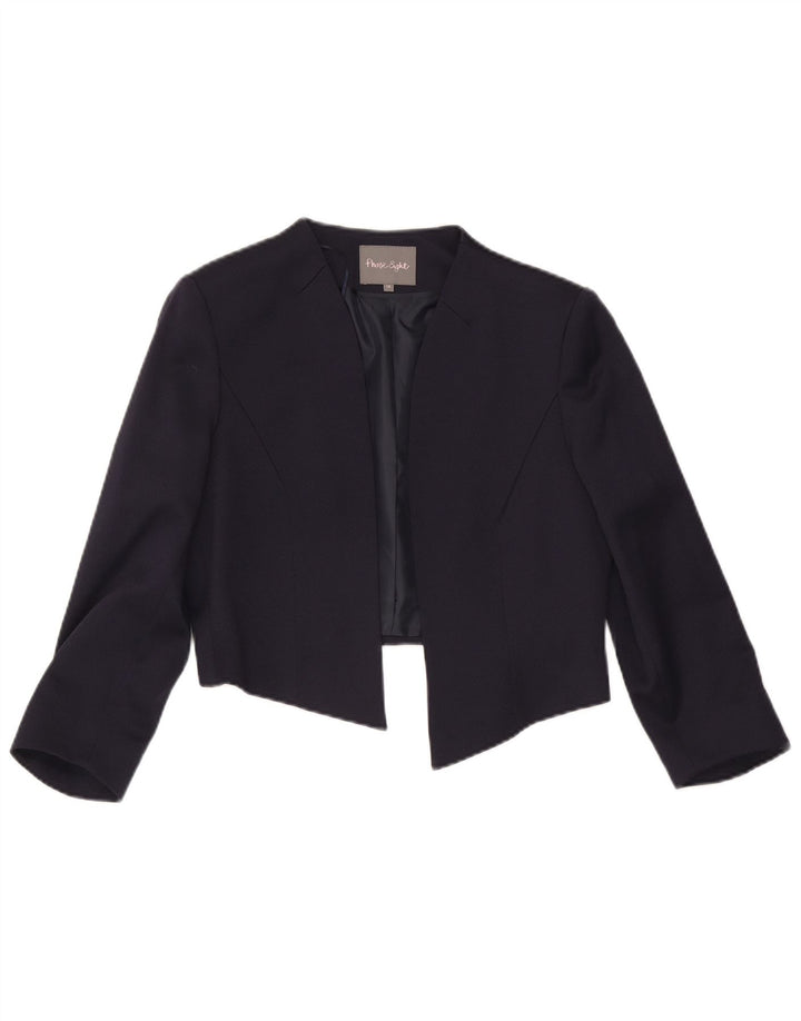 Jaqueta Bolero Feminina Phase Eight Manga 3/4 Aberta Reino Unido 14 Grande Azul Marinho