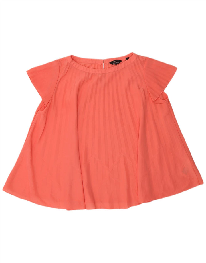 Blusa oversized feminina Ted Baker tamanho 2 poliéster listrado rosa pequeno