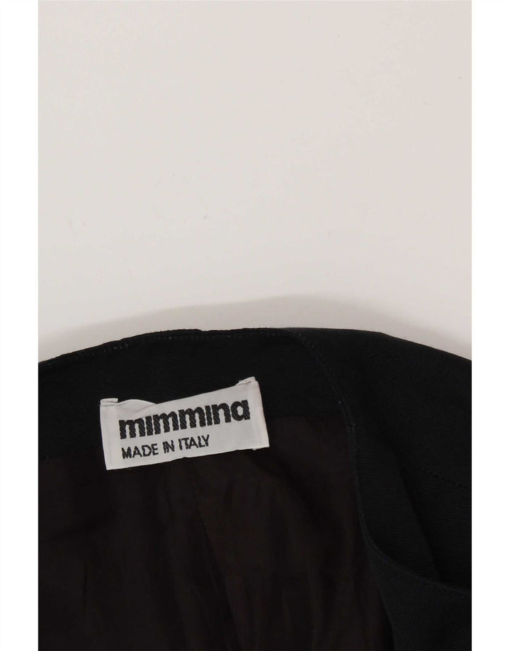 Jaqueta blazer feminina de manga curta MIMMINA Reino Unido 14 médio preto