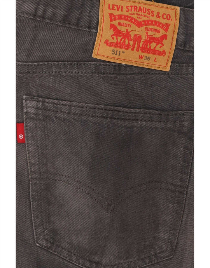 Shorts jeans masculino 511 Levi's grande W36 algodão cinza