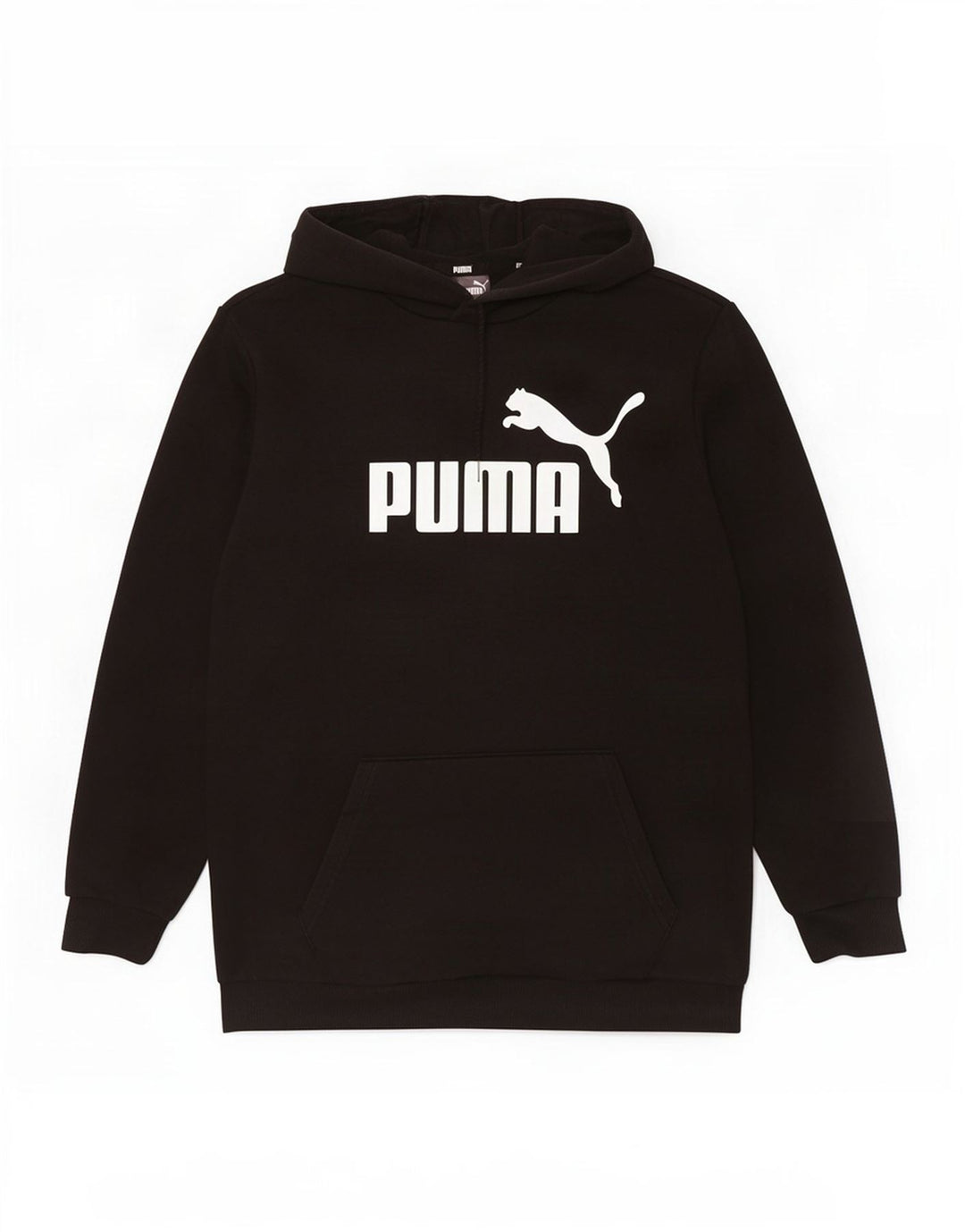 Puma masculino gráfico moletom com capuz médio algodão preto