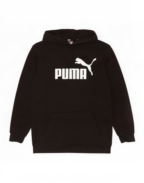 Puma masculino gráfico moletom com capuz médio algodão preto