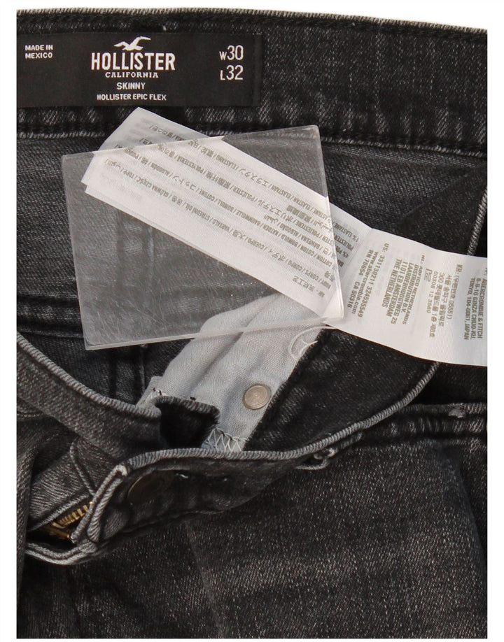 Calça jeans skinny masculina HOLLISTER W30 L32 algodão cinza