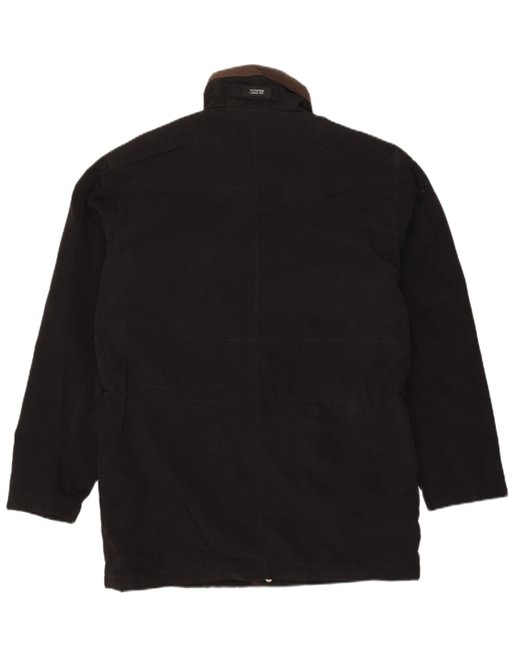 Jaqueta utilitária masculina LONDON FOG UK 38 poliéster preto médio