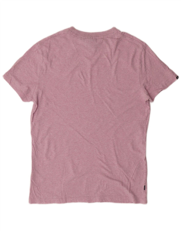 Camiseta masculina SUPERDRY Top médio algodão rosa