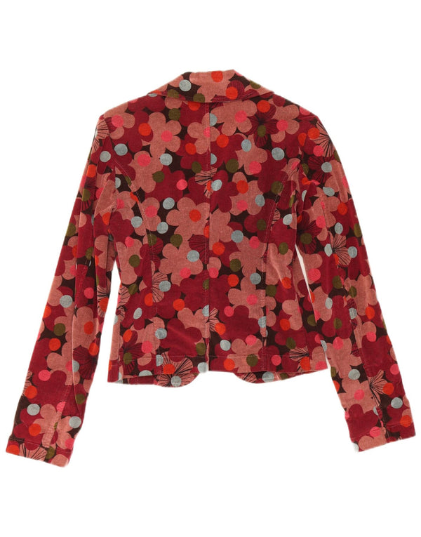Jaqueta Blazer Sisley Feminina Crop 2 Botões IT 42 Médio Multicolorido Floral