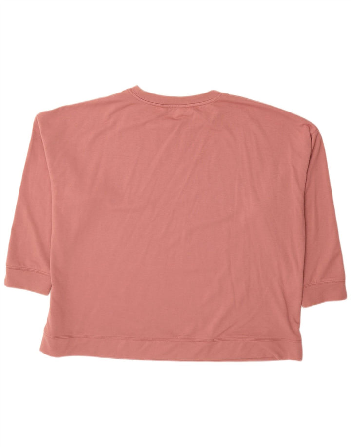 Suéter feminino VINTAGE de grandes dimensões UK 22 3XL poliéster rosa