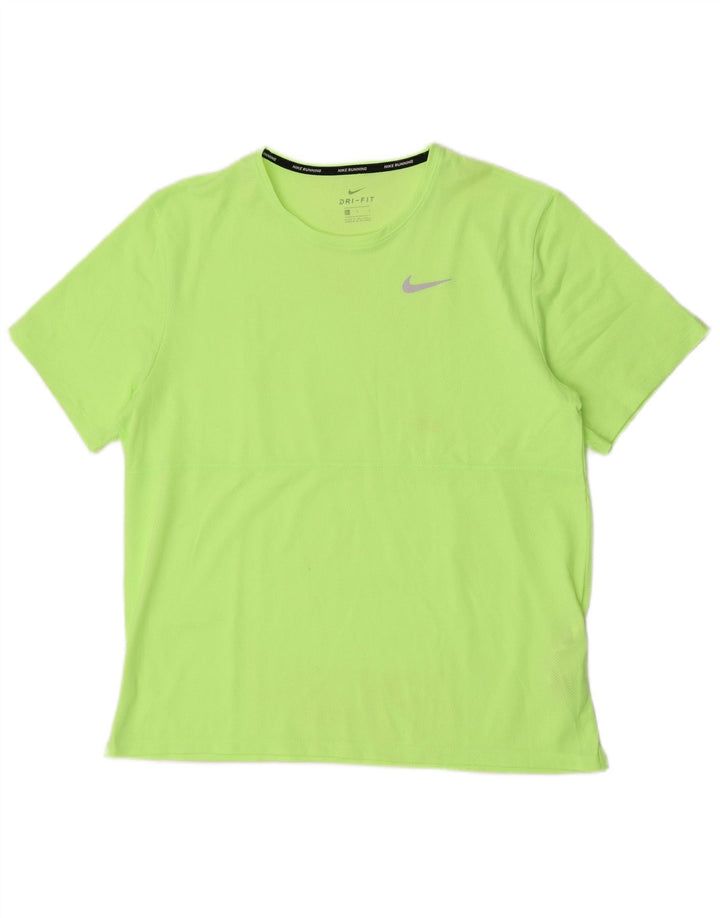 Camiseta Nike Masculina Dri Fit Running Top Grande Poliéster Verde
