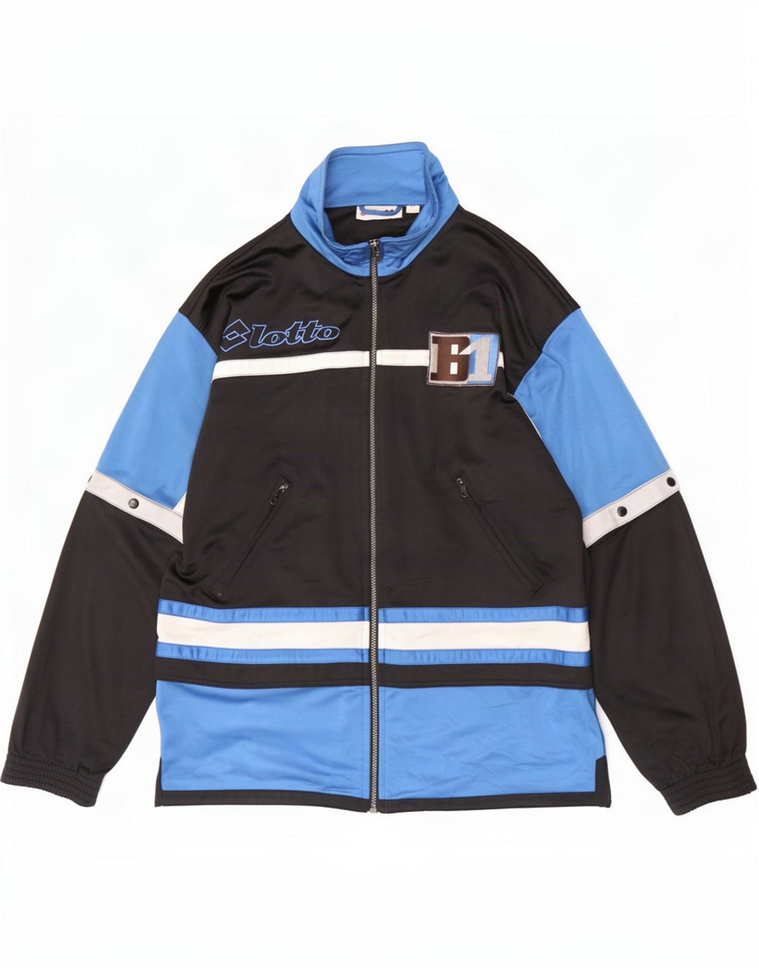 Lotto Mens Graphic Tracksuit Top Jacket XL Preto Colorblock