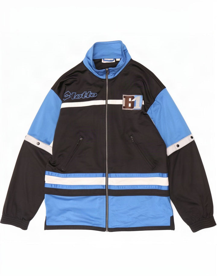 Lotto Mens Graphic Tracksuit Top Jacket XL Preto Colorblock