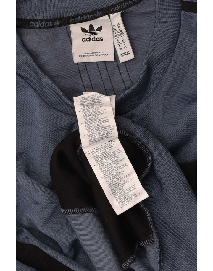 Adidas Mens Moletom Jumper XL Cinza Colourblock Poliéster