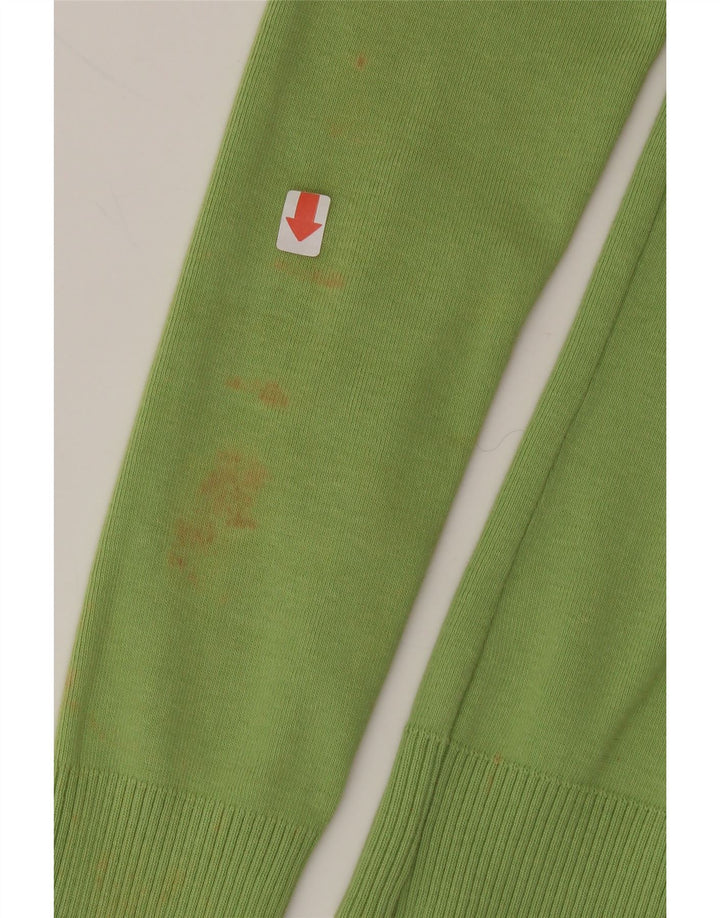 BENETTON Womens Cardigan Sweater UK 6 XS Green Cotton Vintage Benetton and Second-Hand Benetton from Messina Hembry 