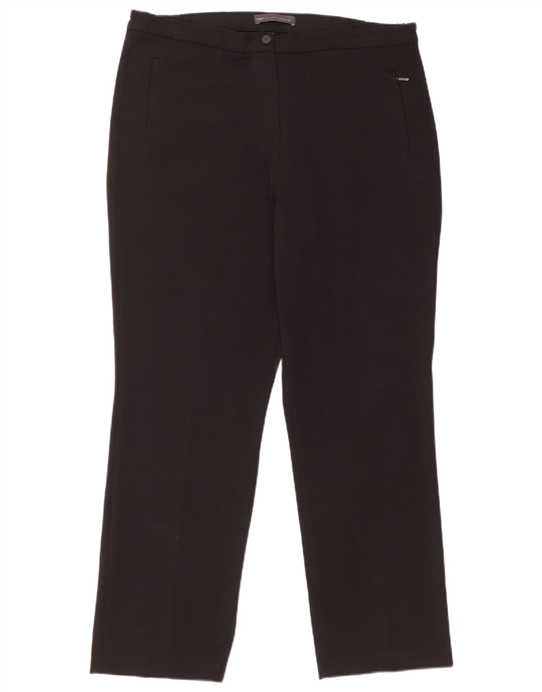 Calça feminina casual justa Marks & Spencer W36 L28 preta