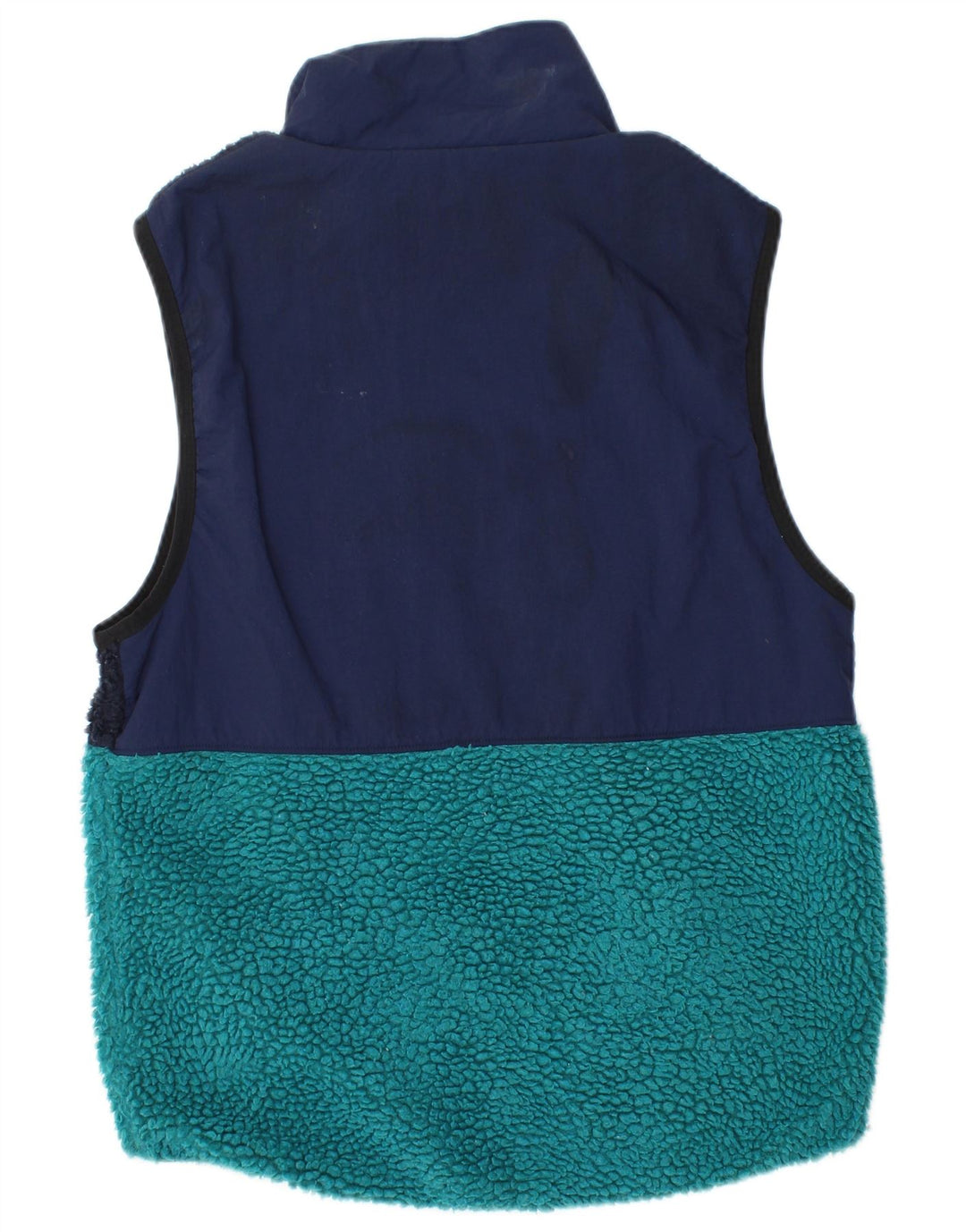 NIKE Masculino Fleece Gilet UK 36 Pequeno Azul Marinho Colourblock Poliéster Esportes