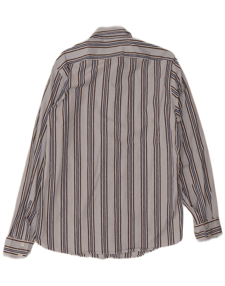 Camisa masculina Hugo Boss listrada azul média