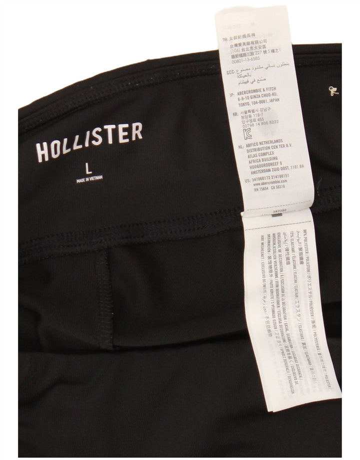 Leggings femininas Hollister UK 16 grande poliéster colorblock preto