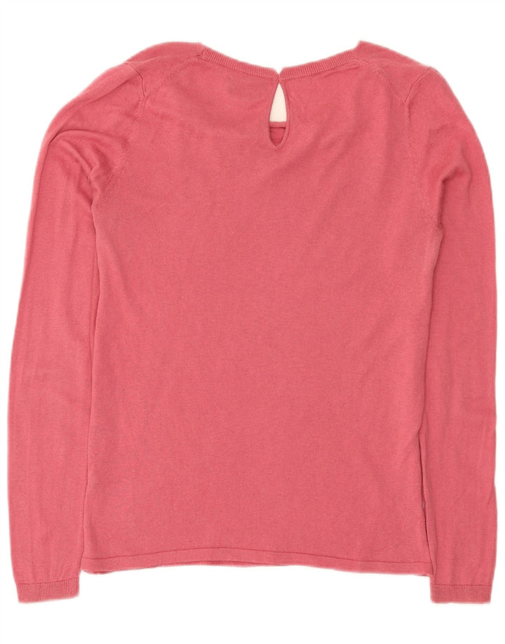 Blusa feminina Massimo Dutti manga comprida UK 12 seda rosa médio