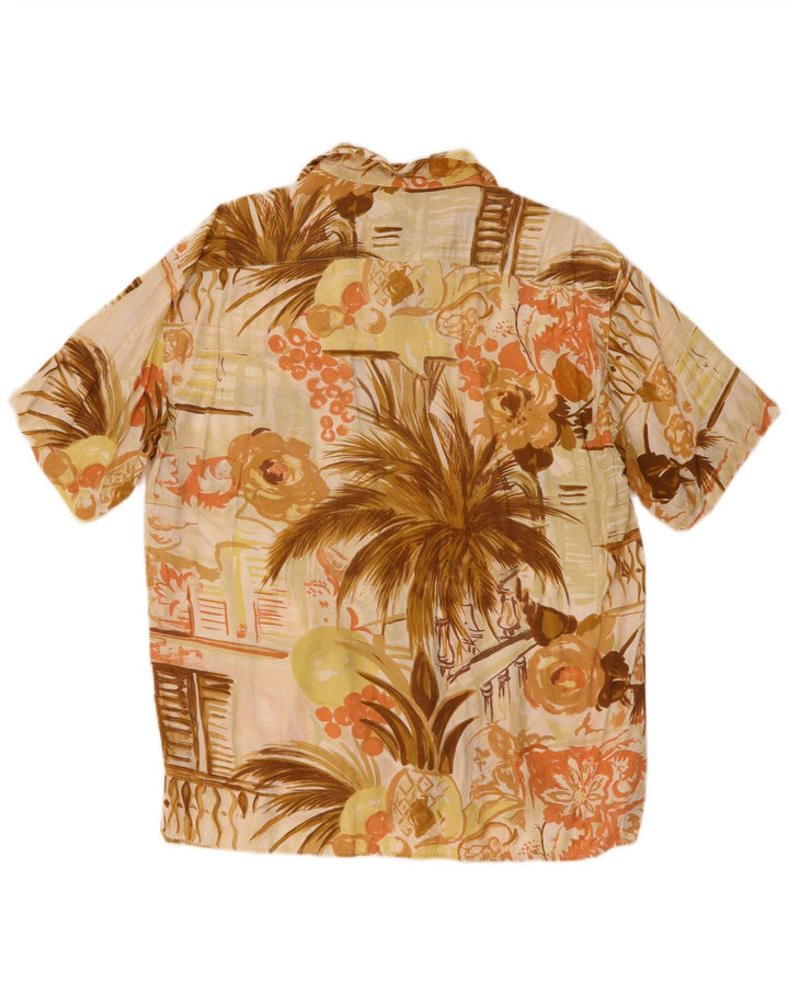 Camisa masculina de manga curta CIAO médio bege floral