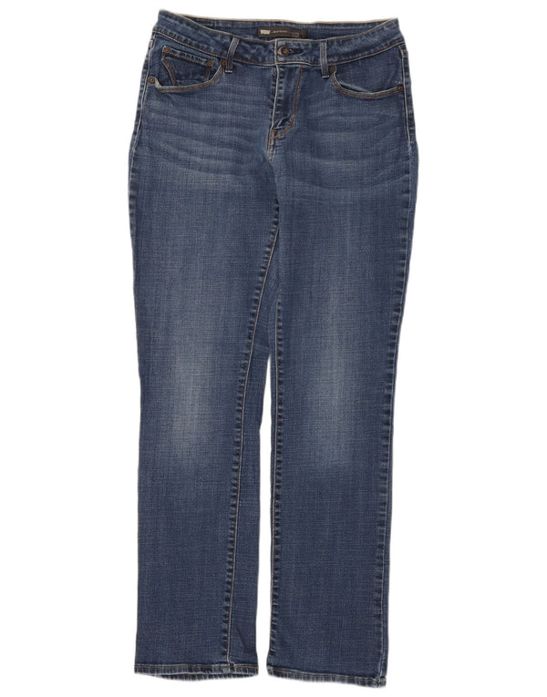 Jeans feminino Levi's Bold Curve Mid Rise Straight EUA 10 Grande W30 L30 Azul