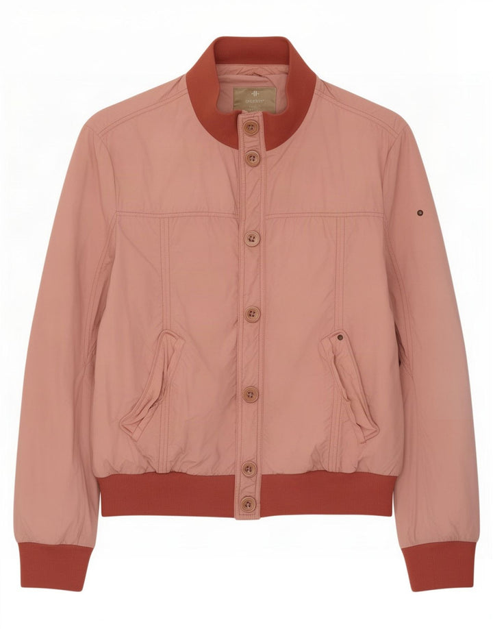 Jaqueta bomber masculina Geospirit UK 38 bloco colorido rosa médio